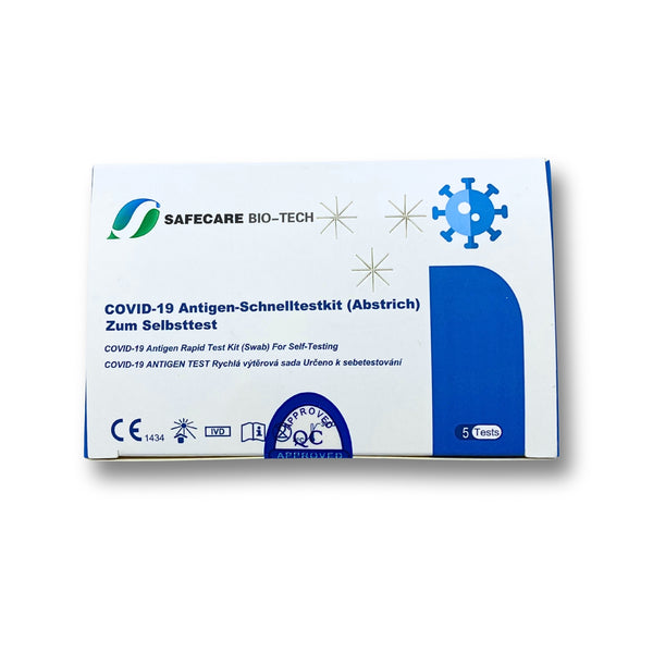 Safecare COVID-19 Corona Antigen Schnelltest Selbsttest nasal 1 Packung = 5 Stück