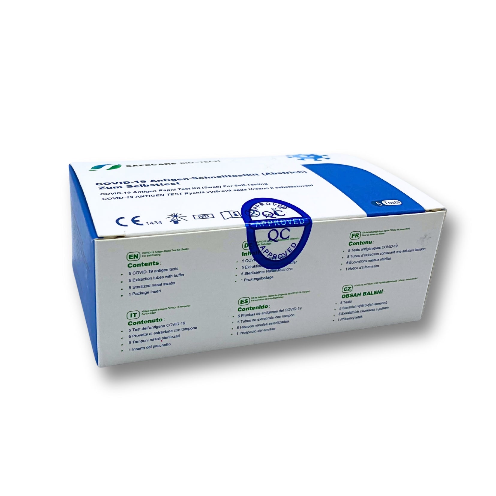Safecare COVID-19 Corona Antigen Rapid Test Self-Test Nasal 1 Pack = 5 Pieces