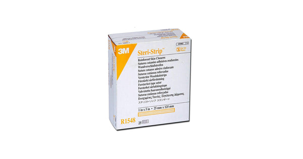 3M R1548 Steri-Strip Wundverschlussstreifen 25 mm x 125 mm (25 Beutel x 4 Streifen)