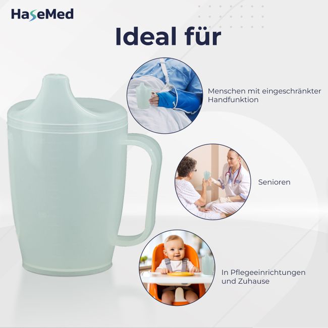 HaseMed Drinking Cup with Handle, 12mm Spout