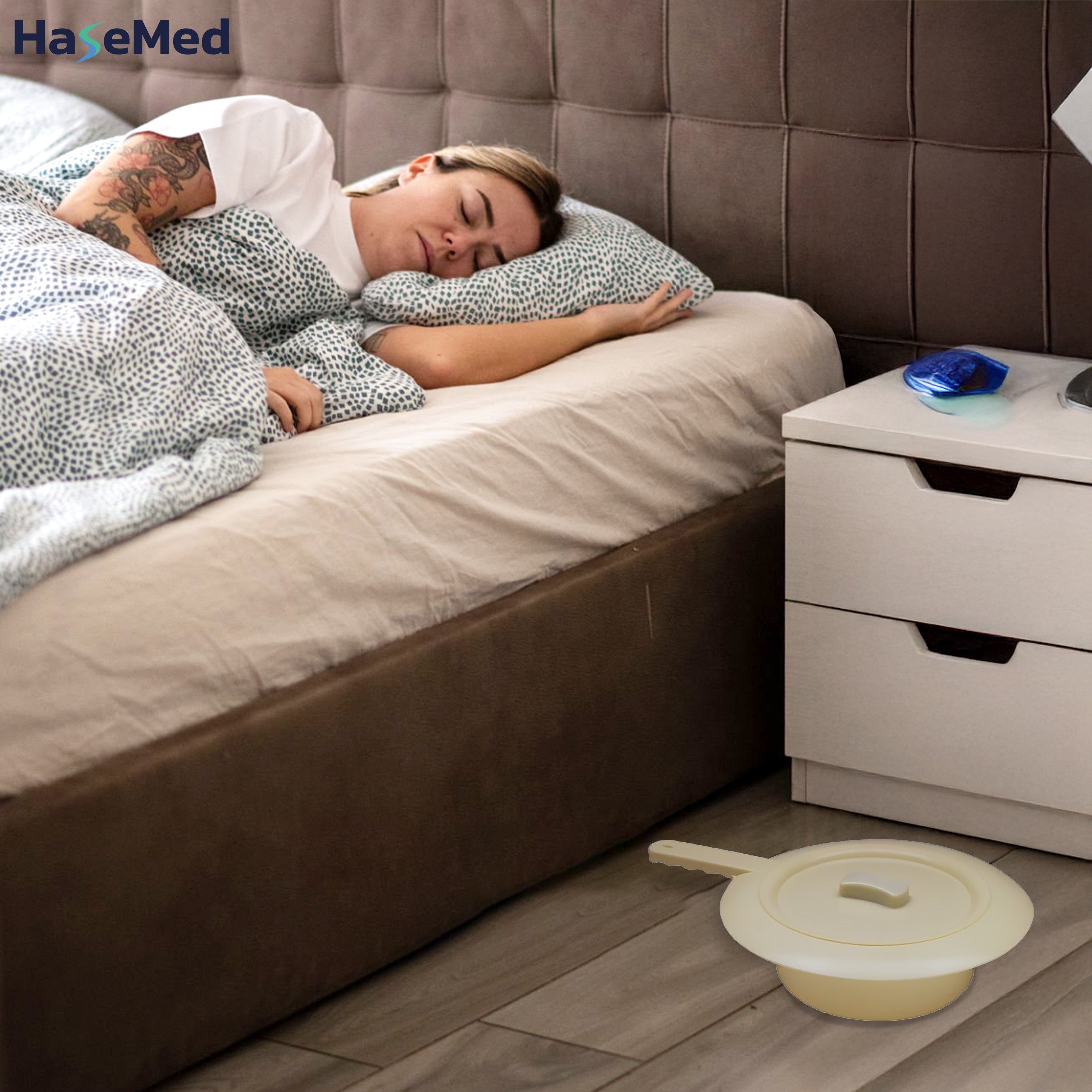 HaseMed Steckbecken mit Deckel aus Kunststoff 31 cm