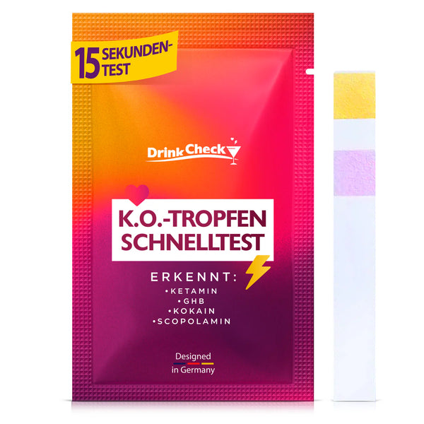 DrinkCheck Date Rape Drug Rapid Test for Detection of Ketamine, GHB, Scopolamine and Cocaine
