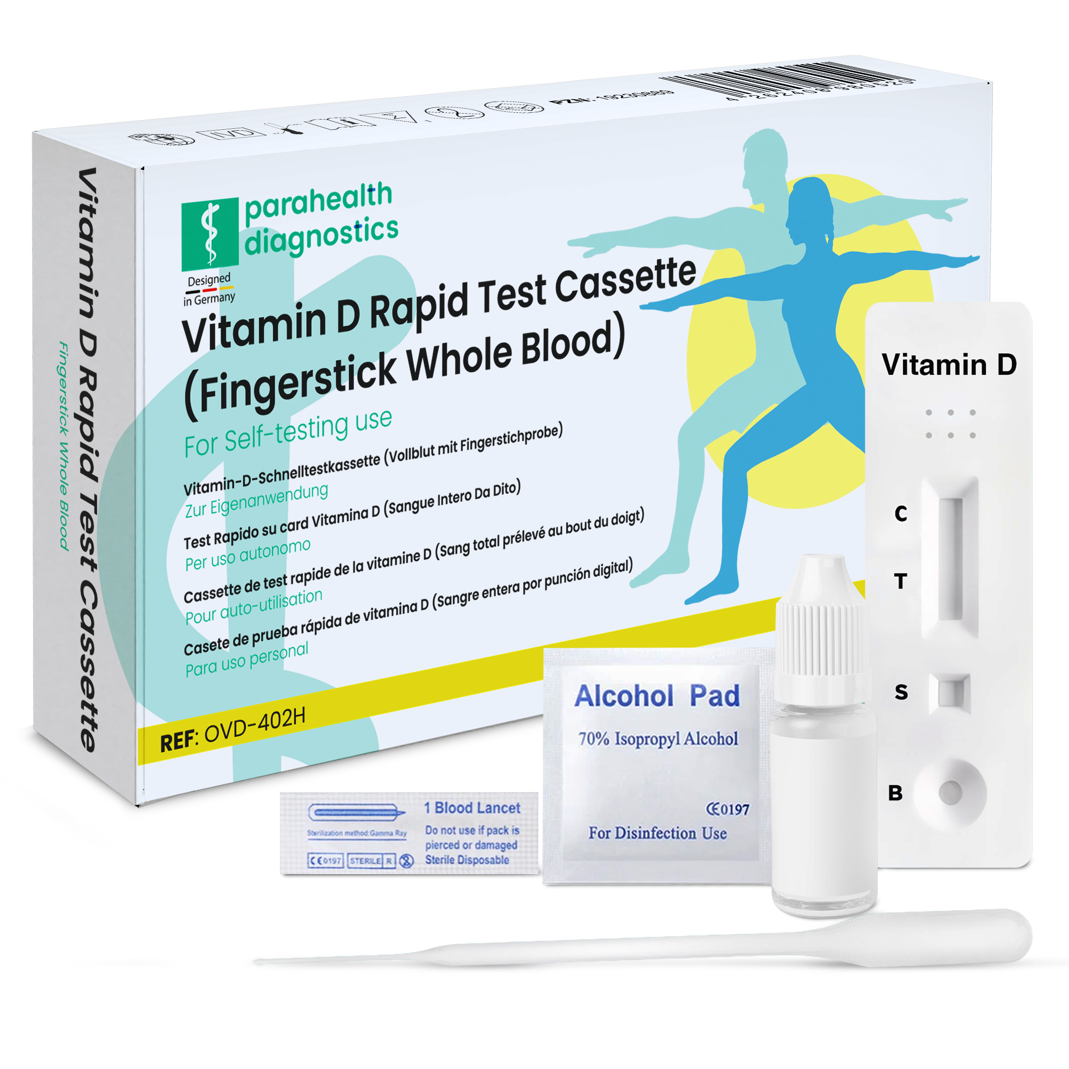 parahealth diagnostics Vitamin D Schnelltest – Mangel erkennen in 10 Min. | Selbsttest per Fingerstich