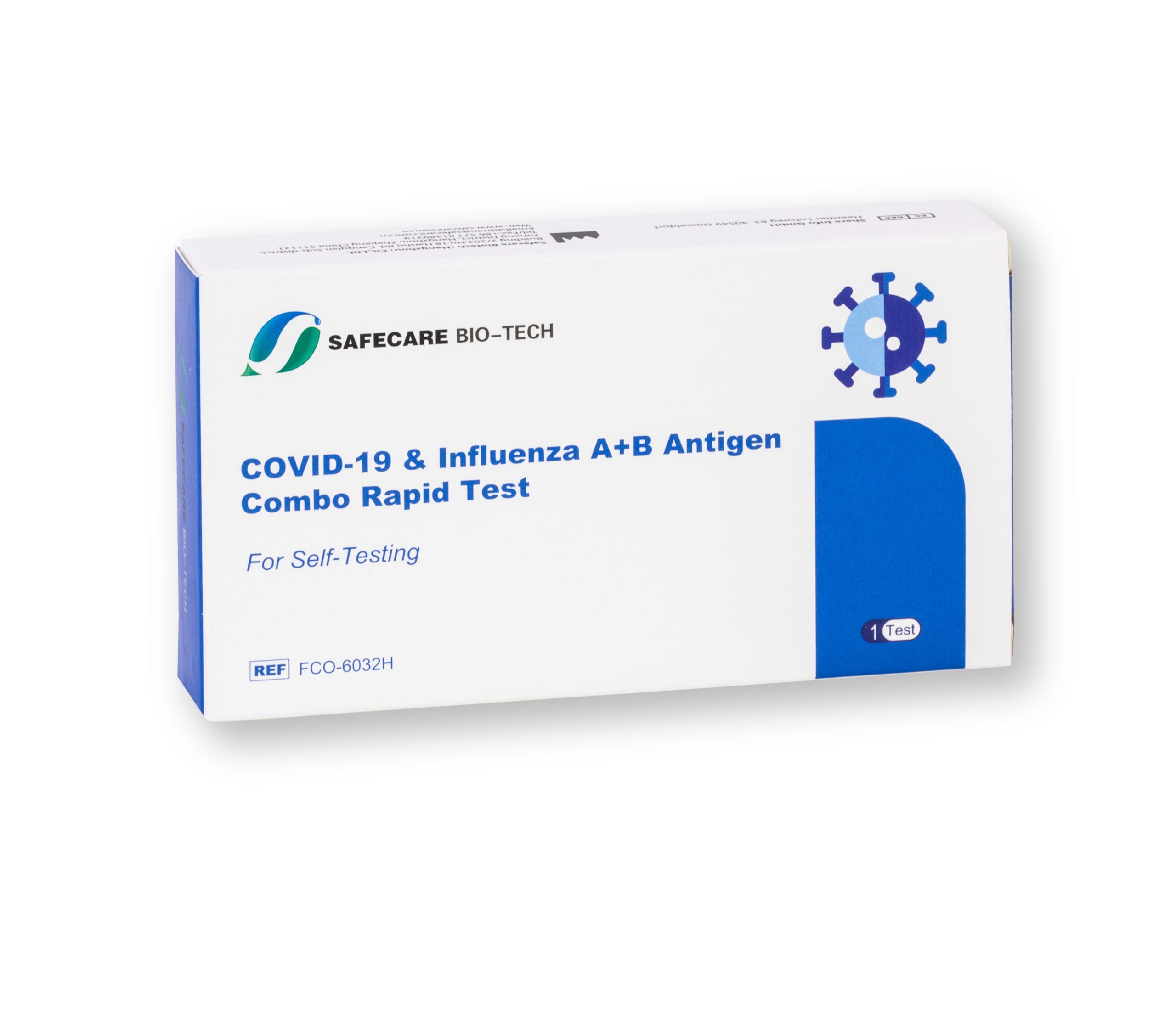 Safecare Corona & Influenza A+B Antigen Combo Rapid Test Home Test Nasal
