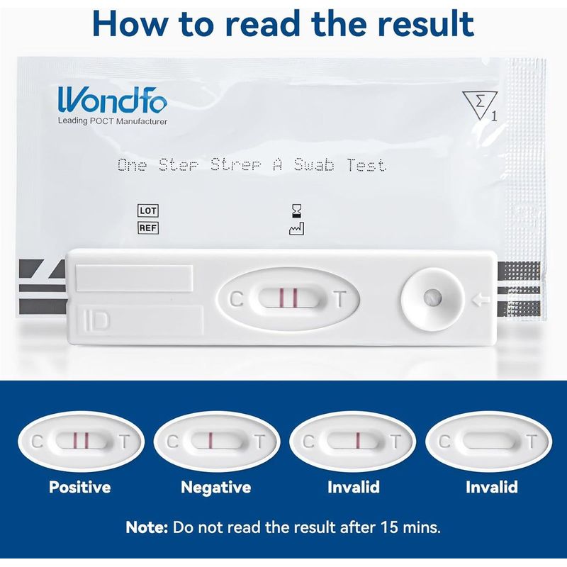 Wondfo Streptokokken Gruppe A Schnelltest - Scharlach Selbsttest