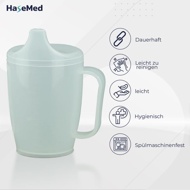 HaseMed Drinking Cup with Handle, 12mm Spout