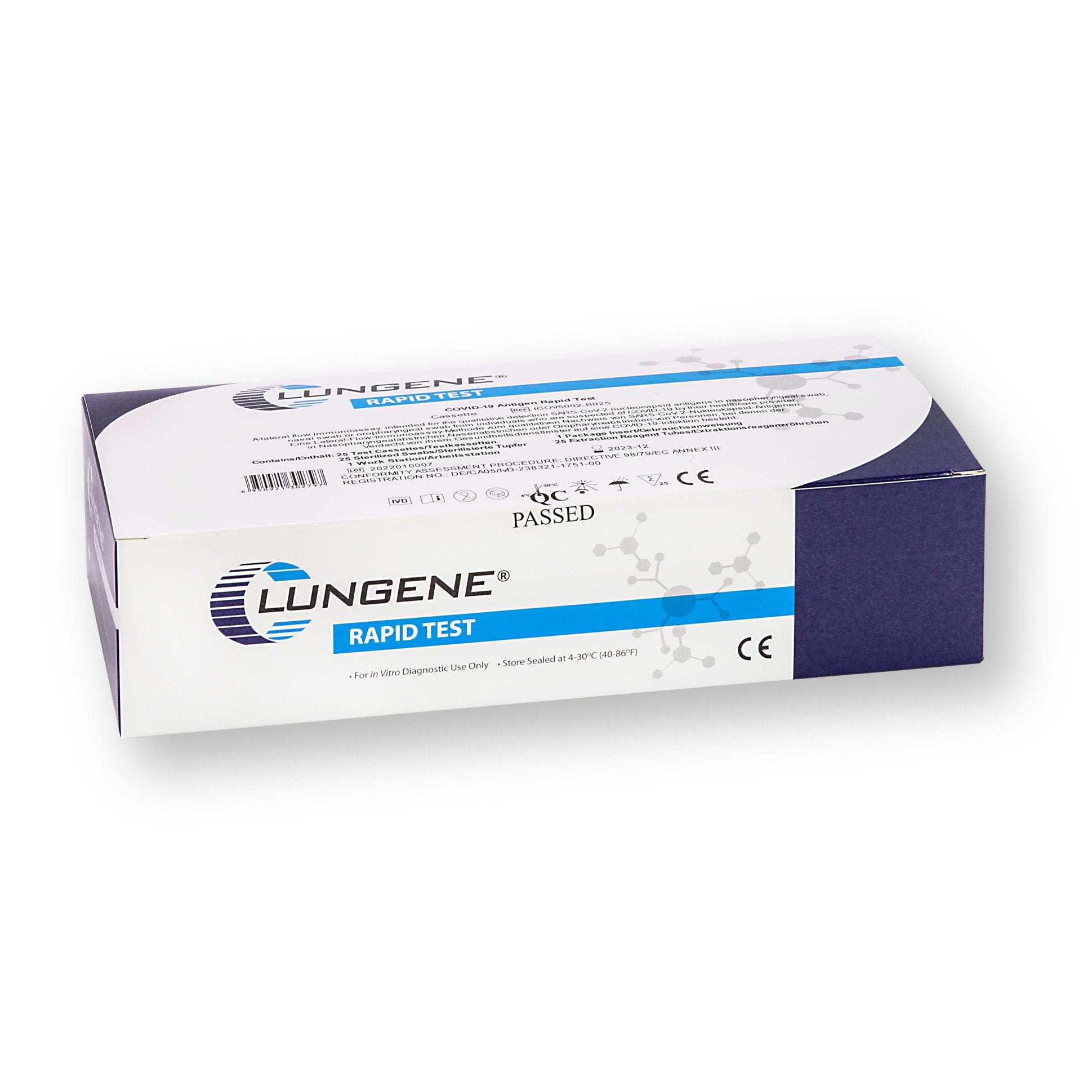 Clungene COVID-19 3in1 Antigen Rapid Test for Professional Use 25 Pieces (Nasal / Throat / Nasopharyngeal)