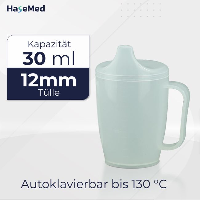 HaseMed Drinking Cup with Handle, 12mm Spout