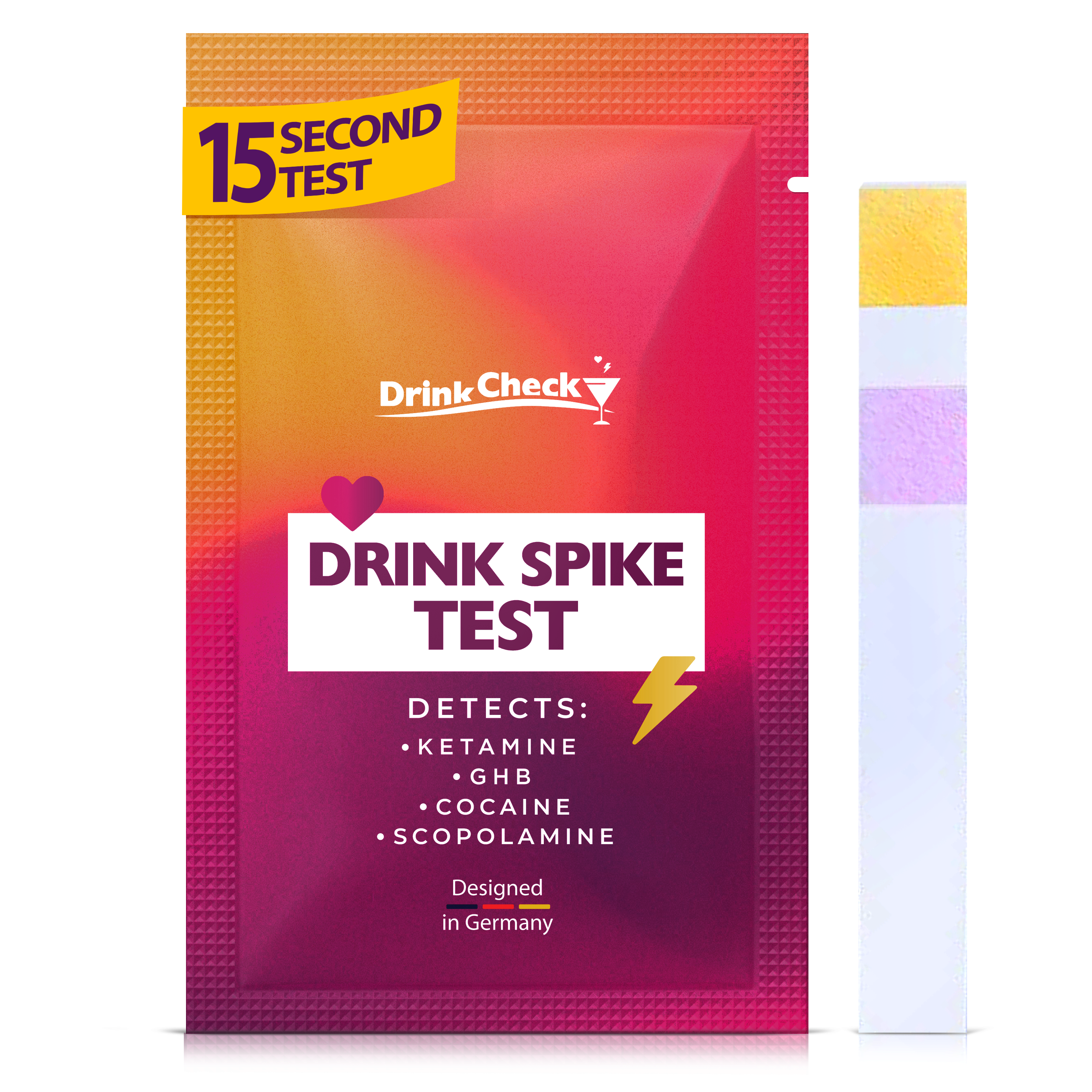 DrinkCheck Drink Spike Test for GHB, Ketamine, Cocaine and Scopolamine