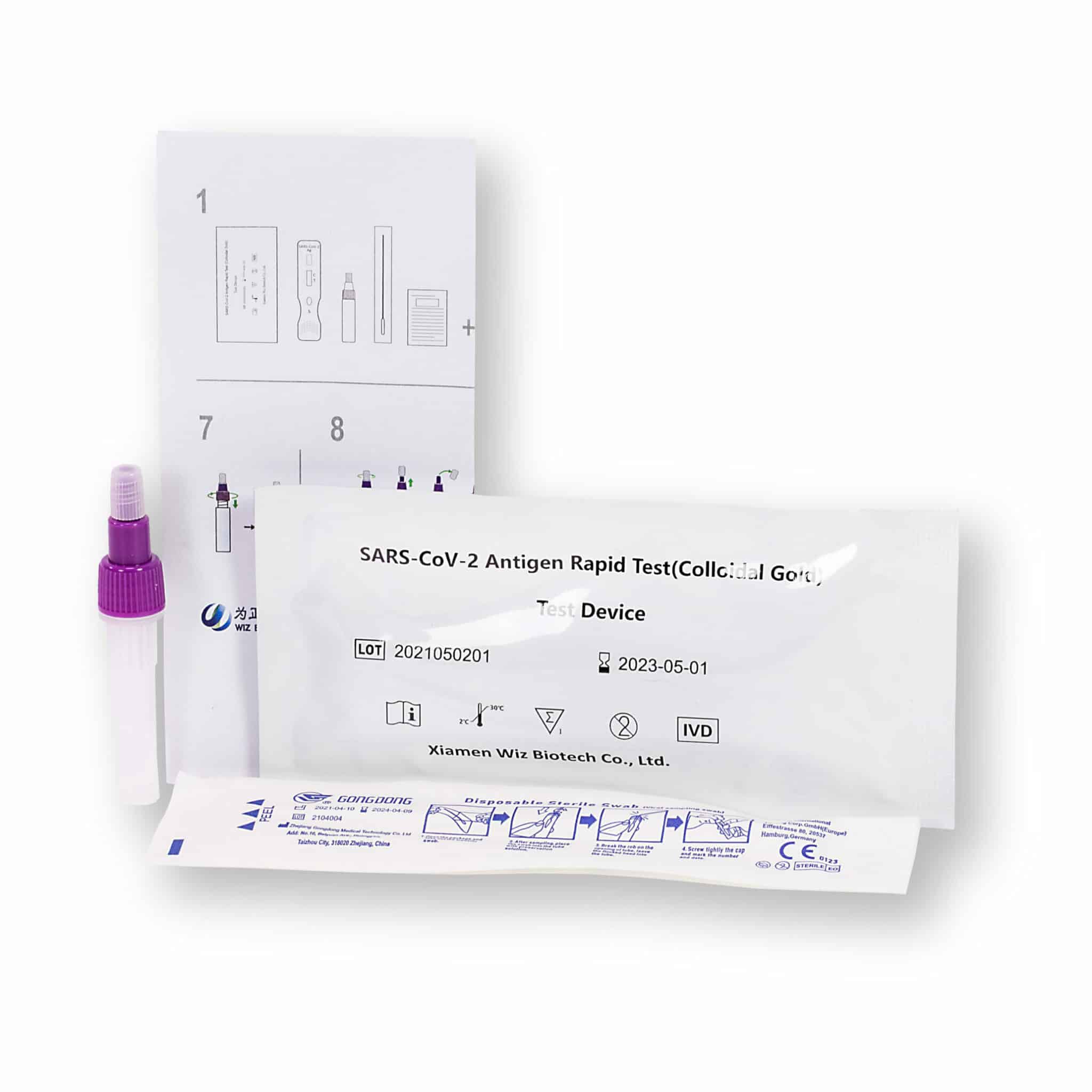 WIZ Biotech Corona Antigen Rapid Test for Home Use Nasal