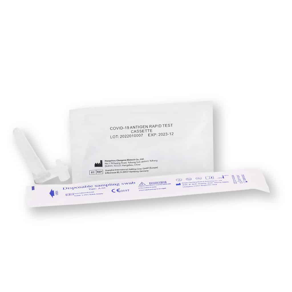 Clungene® COVID-19 3in1 Antigen Schnelltest für Profis (Nasen / Rachen / Nasal) – 25er – Parahealth – Einzelteile3