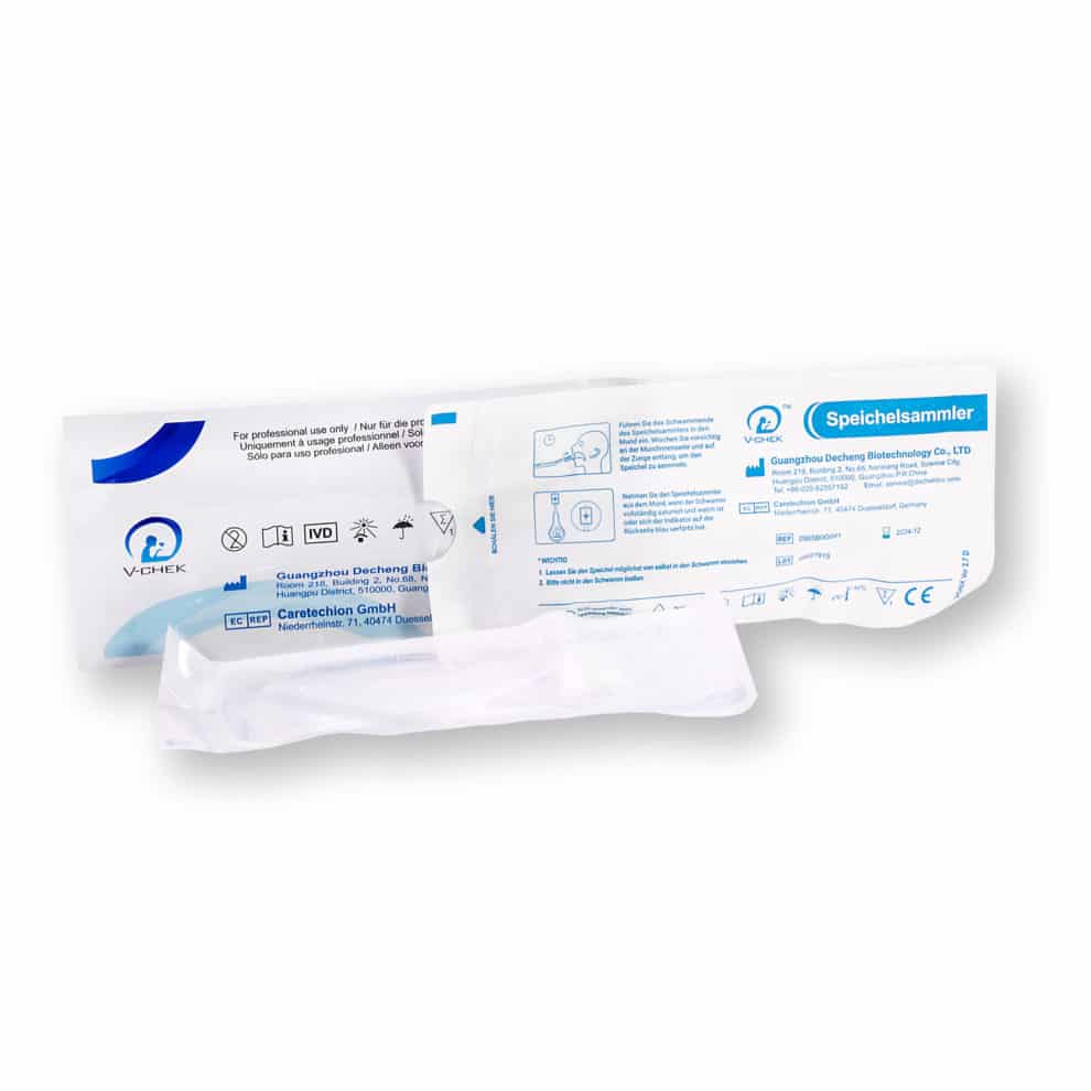 V-Chek 2019-nCoV Ag Saliva Rapid Test Card (Lolly-Test) -  20er - Parahealth - Einzelteile