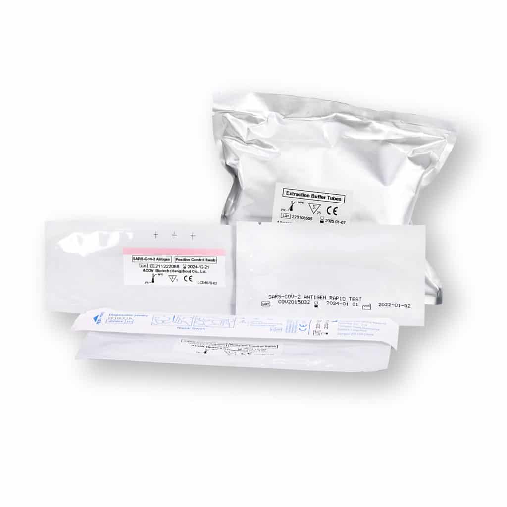 Acon® Flowflex™ SARS-CoV-2-Antigenschnelltest (Nasal) Profitest (L031-11815) – 25er – Parahealth – Einzelteile3