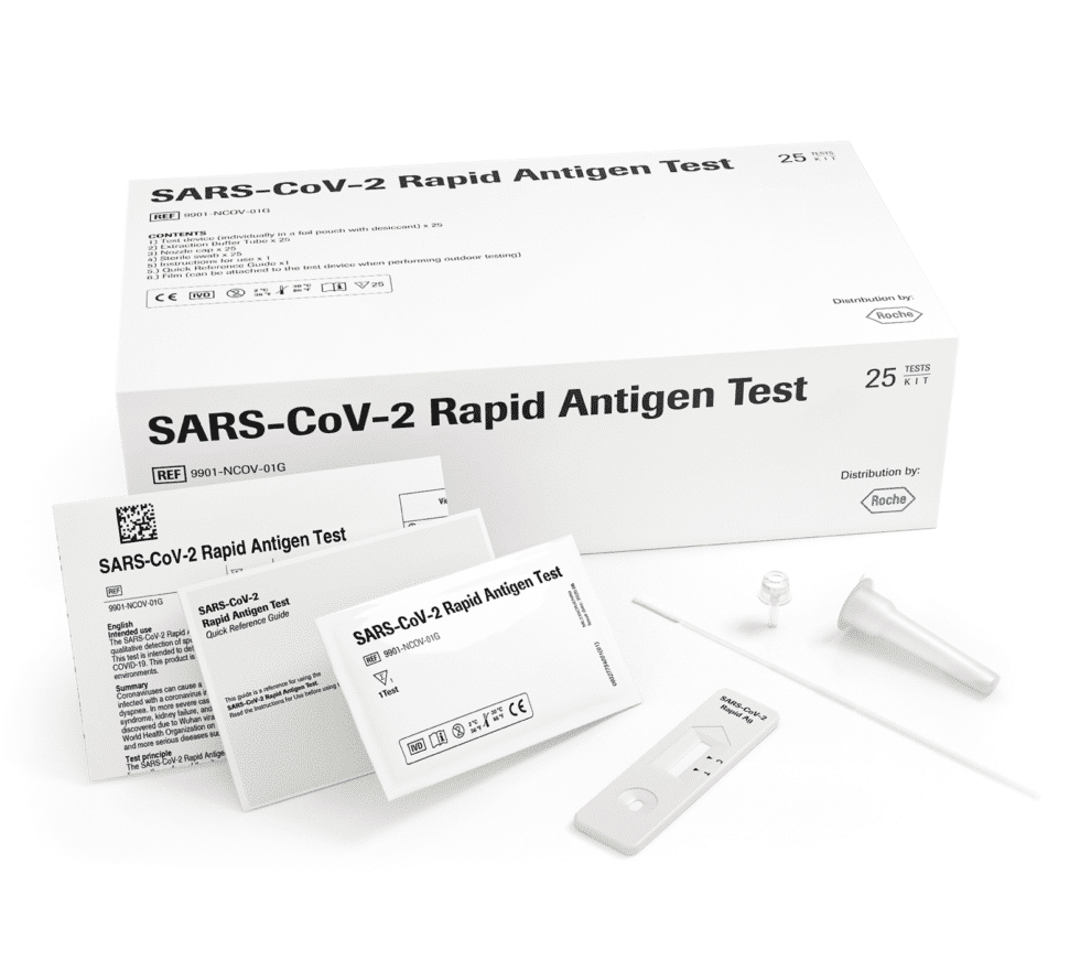 Roche SARS-CoV-2 Rapid Antigen Test zur professionellen Anwendung Parahealth Business Bestandteile