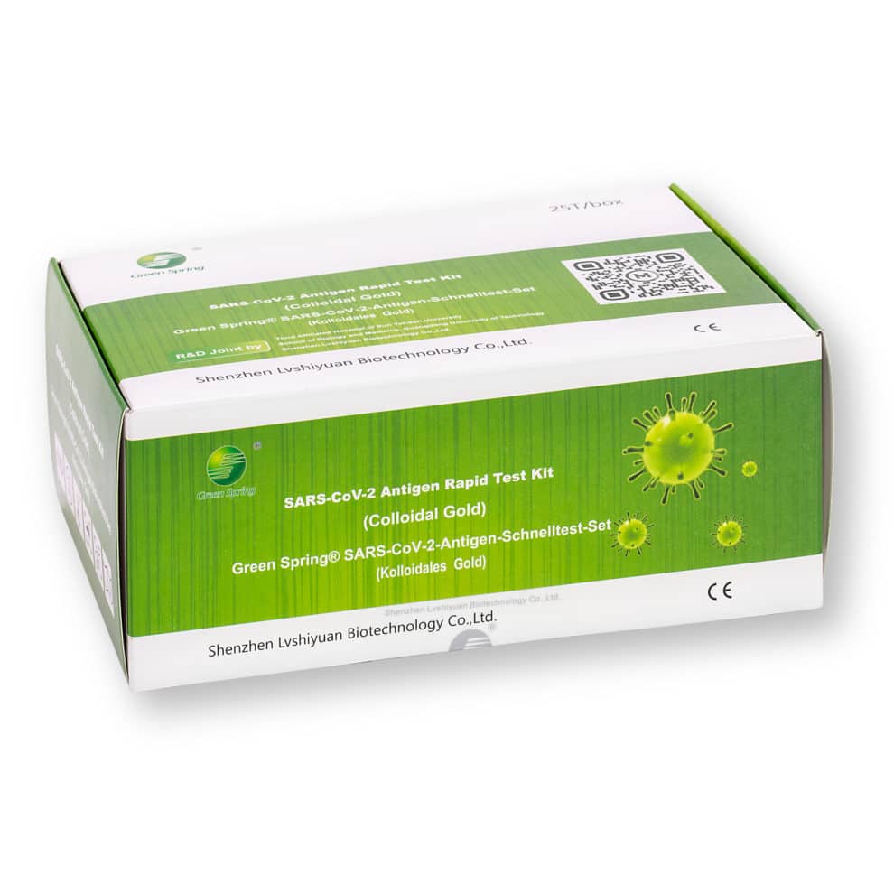 Green Spring® SARS-CoV-2 Antigen Rapid Test Kit Schnelltest 4in1 Profitests (Naso- & Oropharyngeal, Nasal und Lolli) - 25er - Parahealth - Einzelteile