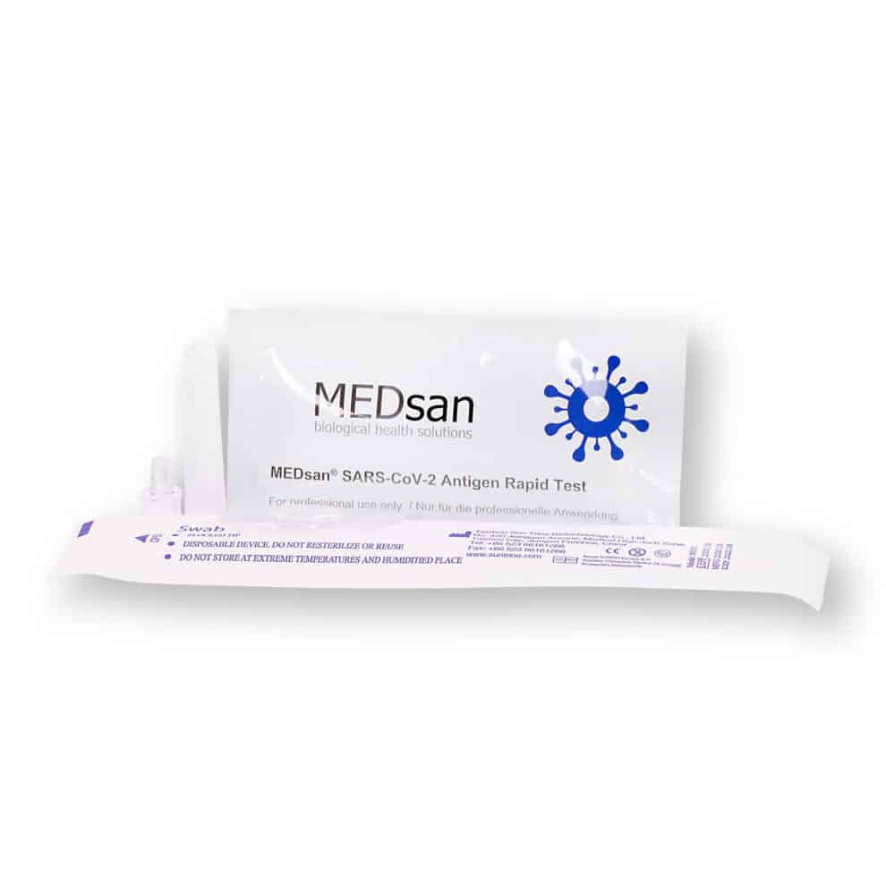 MEDsan SARS-CoV-2 Antigen Rapid Test Schnelltest für Profis 2in1 (Nasen / Rachen) - 25er - Parahealth - Einzelteile3