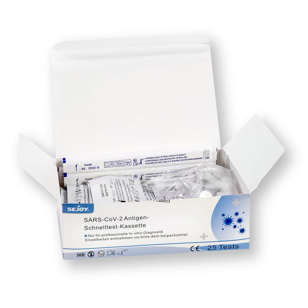 Sejoy® SARS-CoV-2 Antigen-Schnelltest-Kassette Profitest 3in1 (Nasen / Rachen / Nasal) - 25er - Parahealth - Einzelteile3
