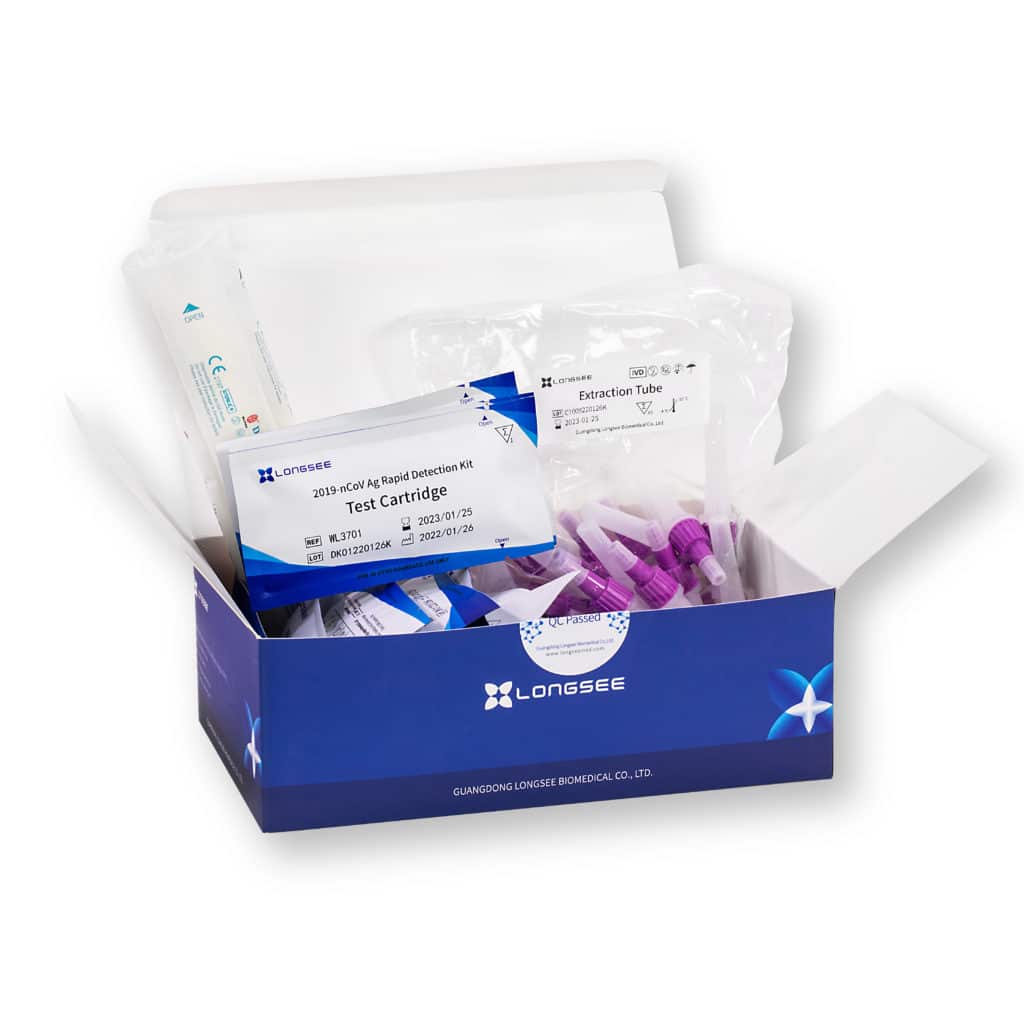 LONGSEE 2019-nCoV Ag Rapid Detection Kit Antigen Schnelltest Profitest 2in1 (Nasen / Rachen) – 25er – Parahealth – Einzelteile2