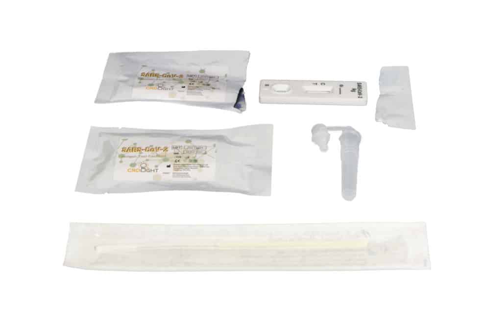 CRDLight SARS-CoV-2 Antigen Test Kit (Colloidal Gold) Schnelltest Profitest anterio-nasal Parahealth Einzelteile