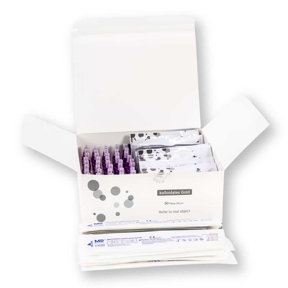 Lituo COVID-19 Antigen Detection Kit (Kolloidales Gold) Profi-Schnelltest 3in1 (Nasen / Rachen / Nasal) - 50er - Parahealth - Einzelteile2