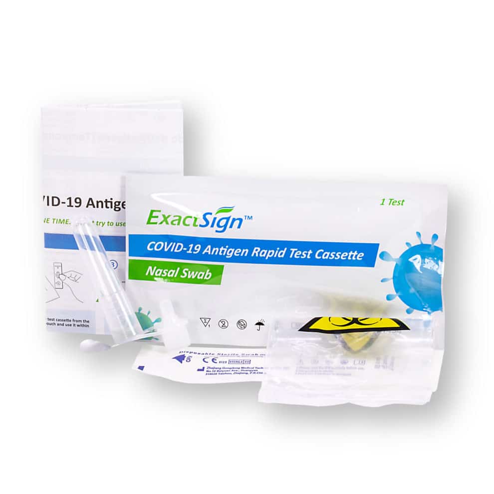 ExactSign™ COVID-19 Antigen Rapid Test Cassette Schnelltest für Laien nasal CE1434 - 1er - Parahealth - Einzelteile