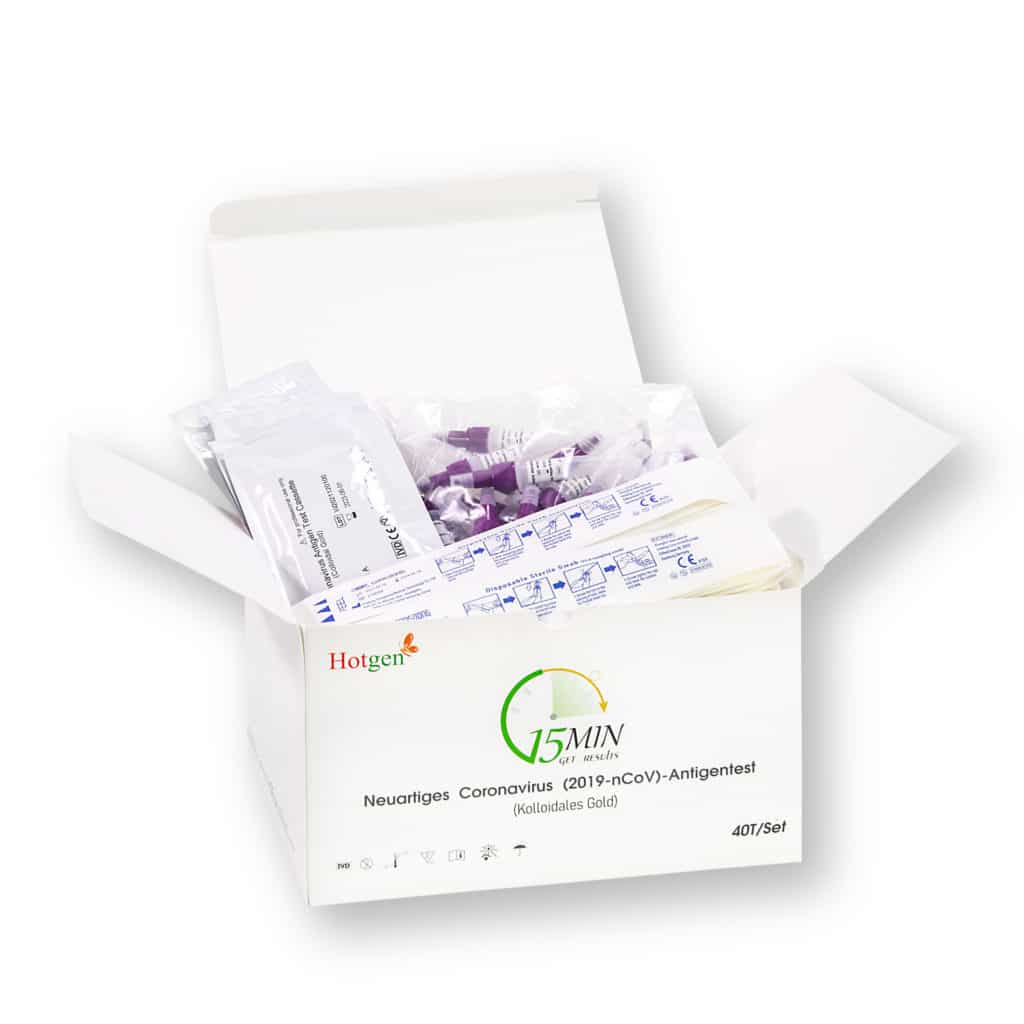 Hotgen® Neuartiges Coronavirus (2019-nCoV)-Antigentest Model A Profitest 2in1 (Nasen/Rachen) – 40er – Parahealth – Einzelteile2