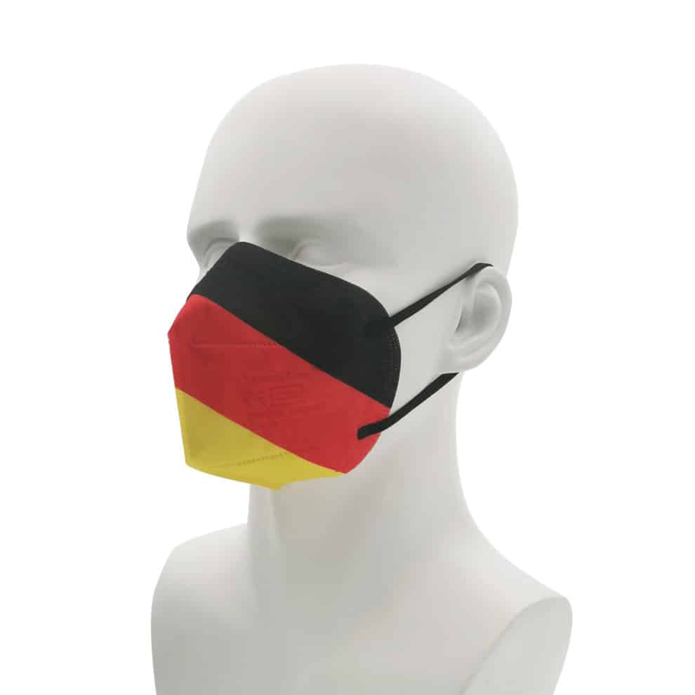 Shining Time™ FFP2 Maske 5-lagig CE0370 Deutschland-Flagge
