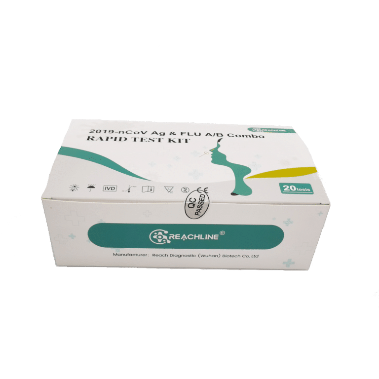 REACHLINE® 2019-nCoV Ag & FLU A:B Combo RAPID TEST KIT Covid-19 & Grippe A:B Antigen Kombi-Schnelltest Profitests nasal 20er