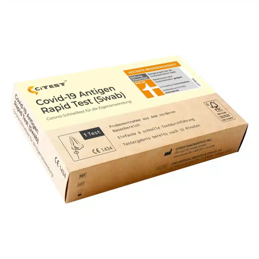 CITEST™ Covid-19 Antigen Rapid Test swab Laientest Nasal CE1434 1er Parahealth