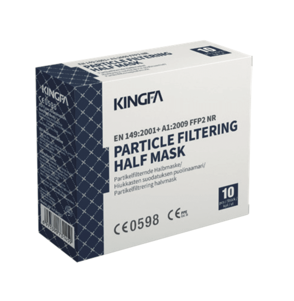 KINGFA FFP2 Maske 5-lagig CE0598 Weiß Verpackung