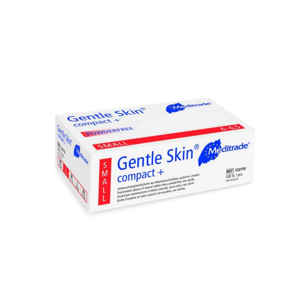 Meditrade® Gentle Skin® compact+ Untersuchungshandschuh aus Latex puderfrei latexfrei Parahealth S