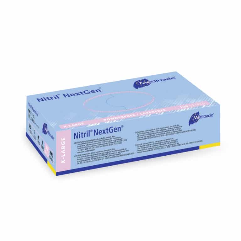 Meditrade® Nitril® NextGen® Untersuchungshandschuh aus Nitril puderfrei latexfrei blau Parahealth XL