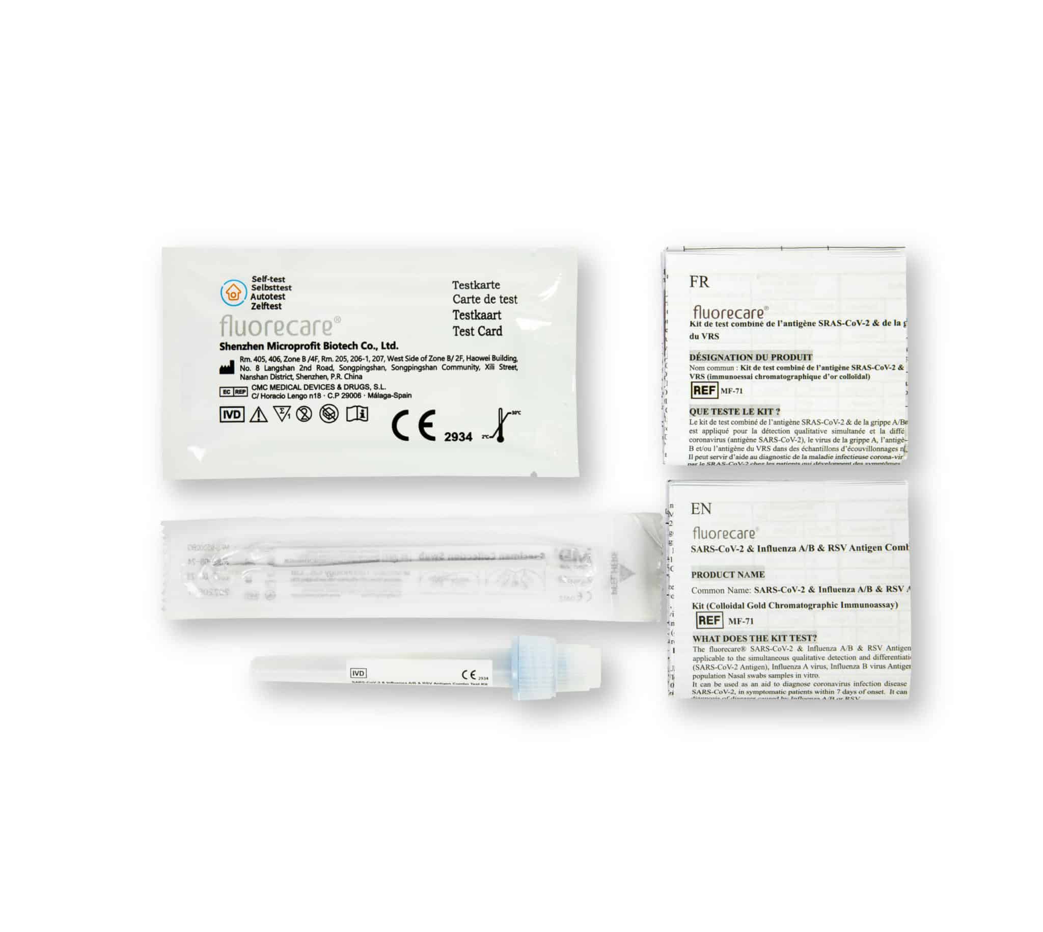Fluorecare Combi Cov-grippe A/b-vrs Autotest Osms - Pazzox