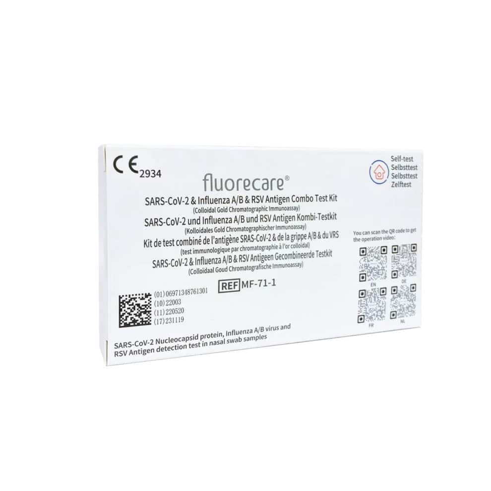 fluorecare® SARS-CoV-2 Influenza AB RSV Antigen Combo Test Kit Selbsttest Nasal CE2934 Parahealth