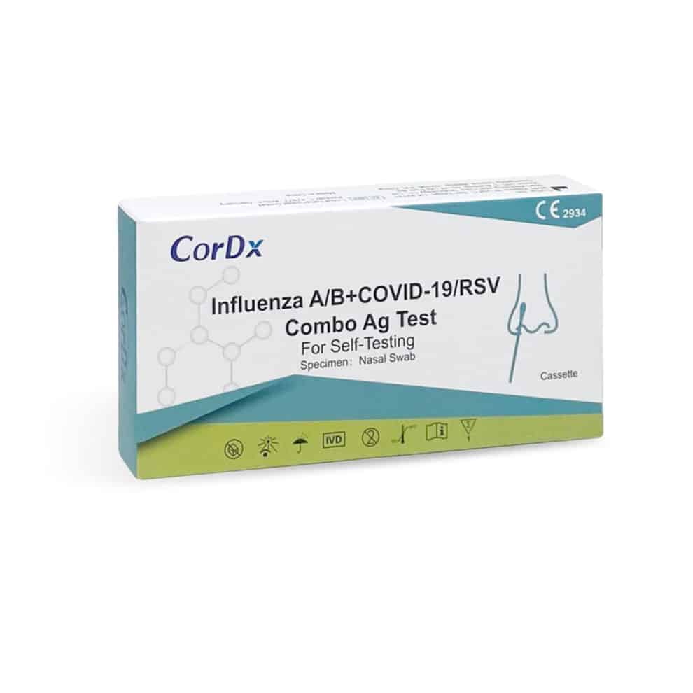 CorDx Influenza AB+COVID-19RSV Combo Ag Test Laientest nasal CE2934